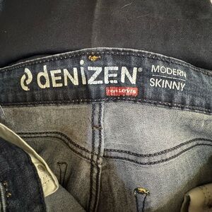 Denizen from Levi's Modern Skinny Jeans in Dark Blue Wash